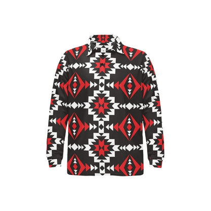 Navajo Pattern Print Design A02 Long Sleeve Polo Shirt For Men's