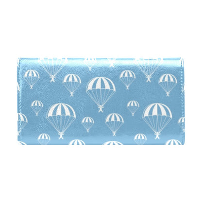 Skydiver Print Design LKS305 Women's Trifold Wallet