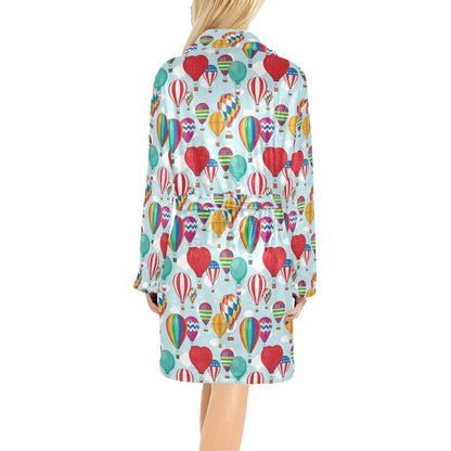 Ballon Pattern Print Design 07 Women's Fleece Robe