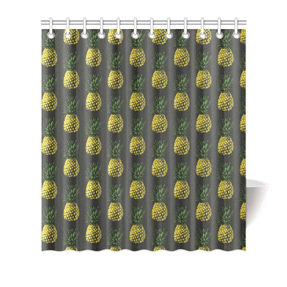 Gold Pineapple Shower Curtain