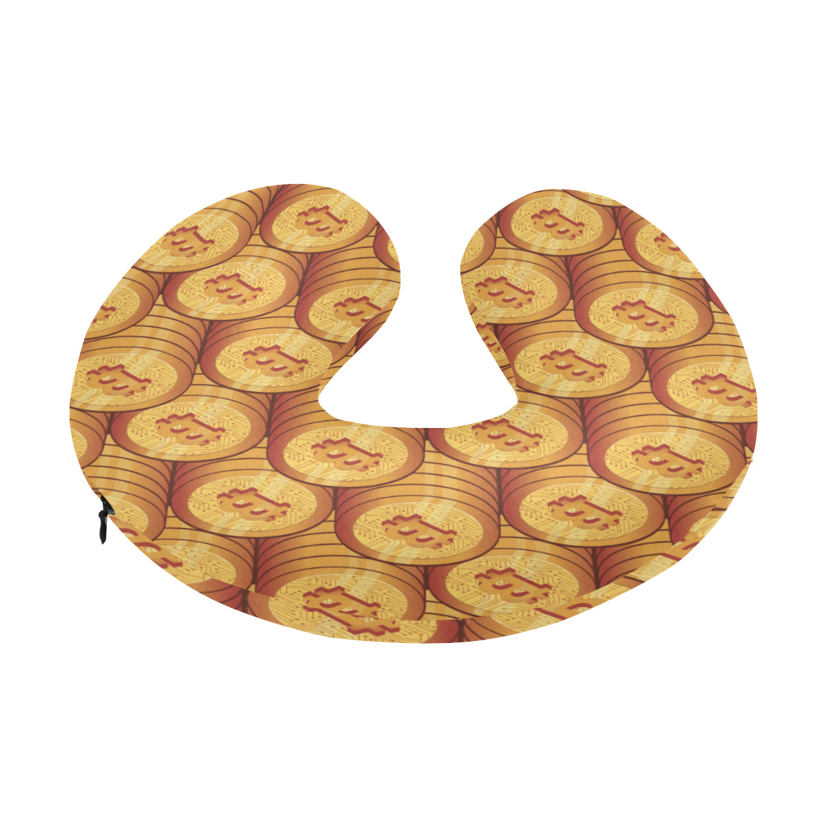 Bitcoin Pattern Print Design 02 U-Shaped Travel Neck Pillow