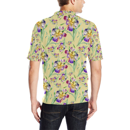 Iris Pattern Print Design IR06 Men Polo Shirt