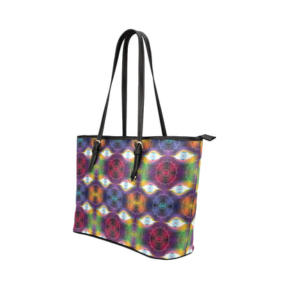 Chakra Eye Print Pattern Leather Tote Bag
