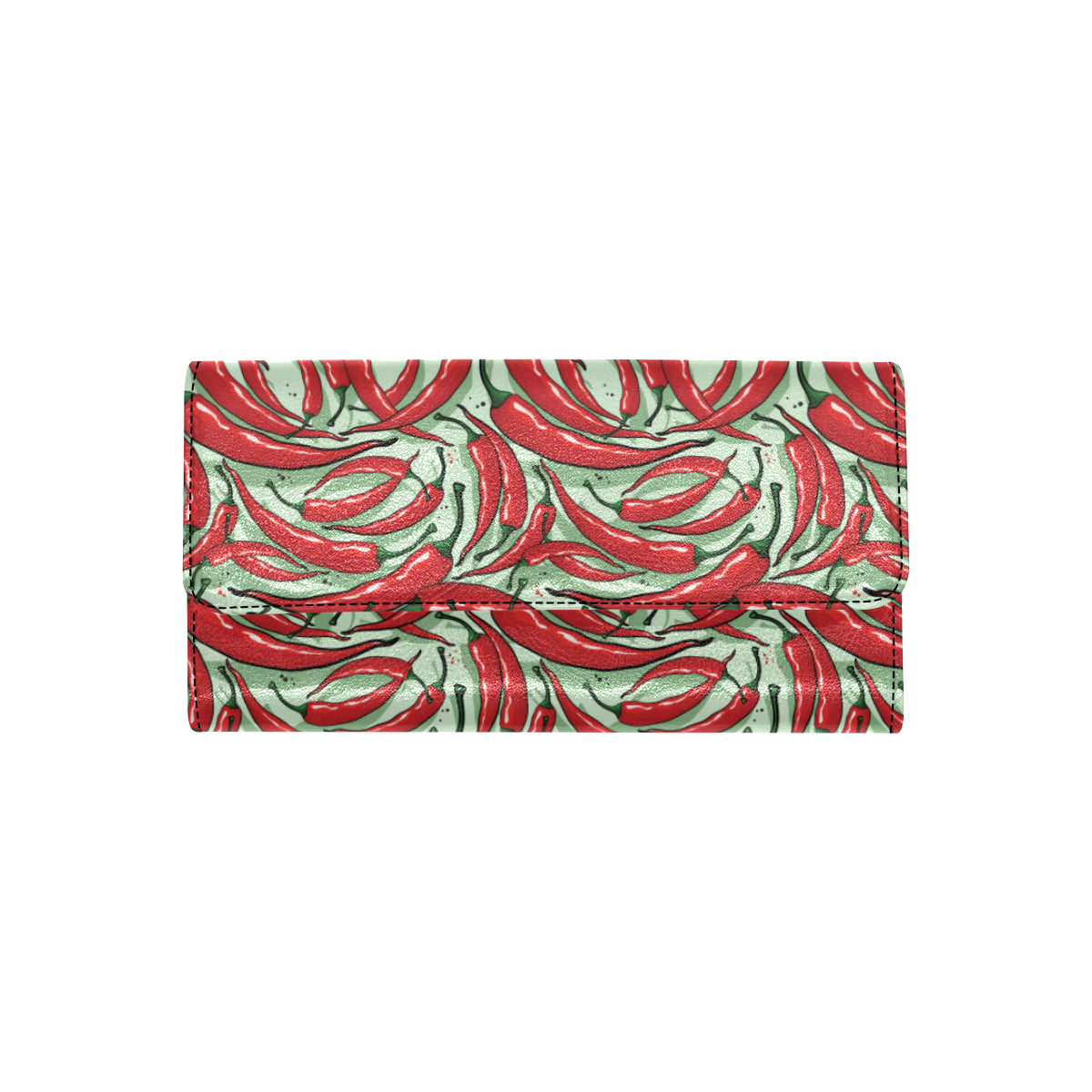 Chilli Pepper Pattern Print Design 04 Women's Trifold Wallet