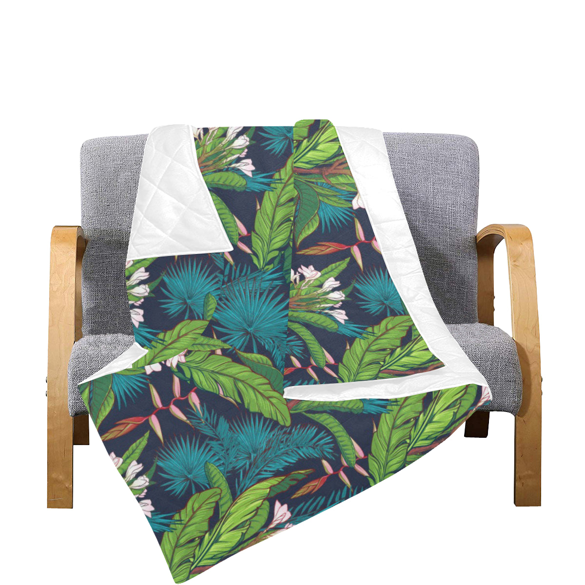 Rainforest Pattern Print Design RF01 Premium Quilt