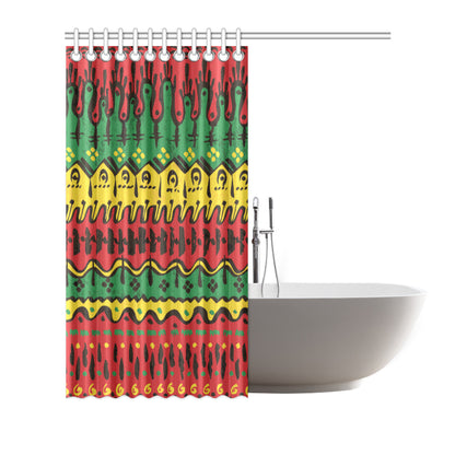 Rasta Pattern Print Design A01 Shower Curtain