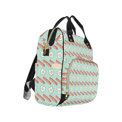 Bacon Sausage Pattern Print Design 01 Diaper Bag Backpack