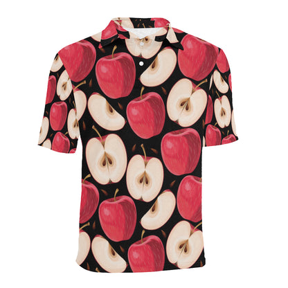 Apple Pattern Print Design AP02 Men Polo Shirt