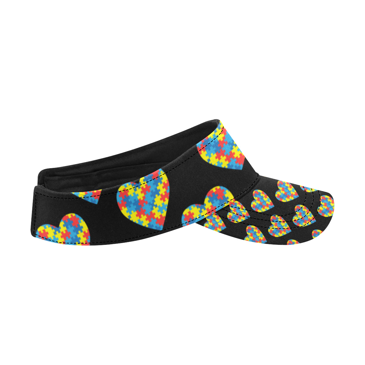 Autism Awareness Heart Design Print Unisex Sun Visor