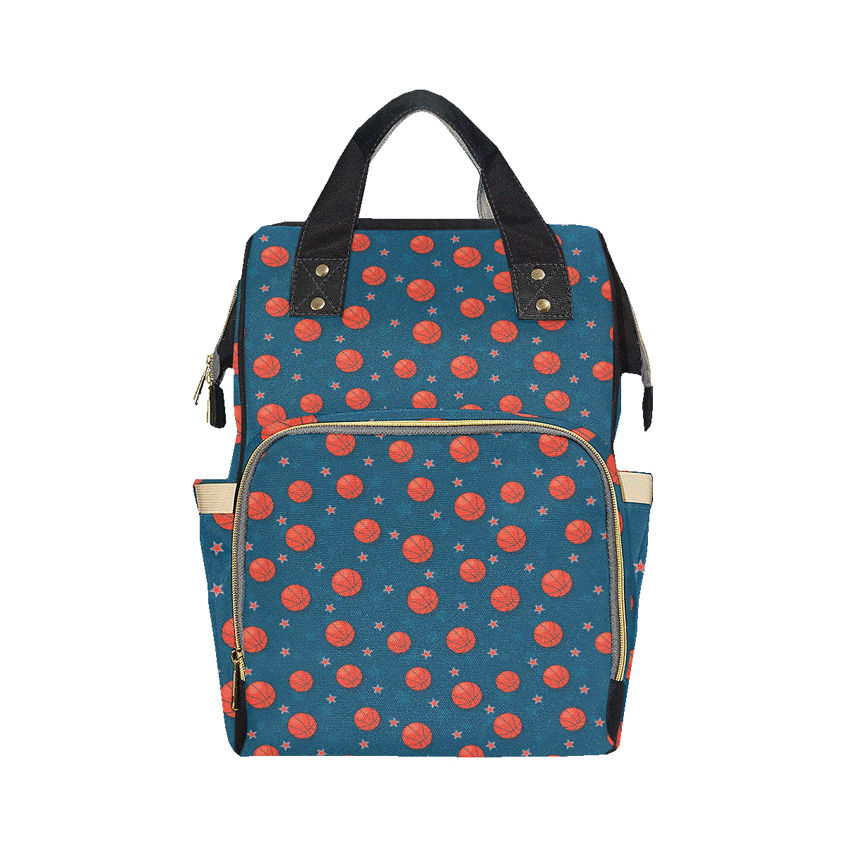 Basketball Pattern Print Design 02 Diaper Bag Backpack
