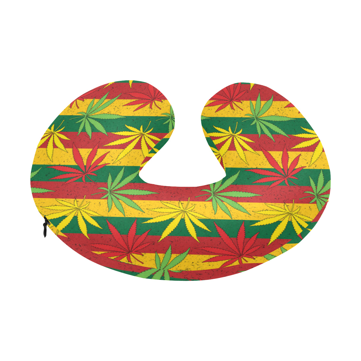 Rasta Pattern Print Design A03 U-Shaped Travel Neck Pillow