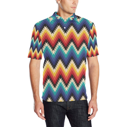 Tribal Aztec Men Polo Shirt