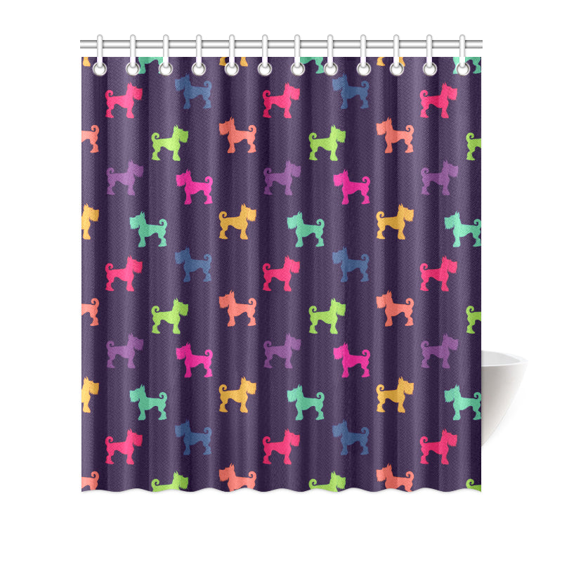 Schnauzers Pattern Print Design A05 Shower Curtain