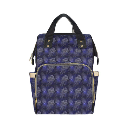 Jellyfish Pattern Print Design 02 Diaper Bag Backpack