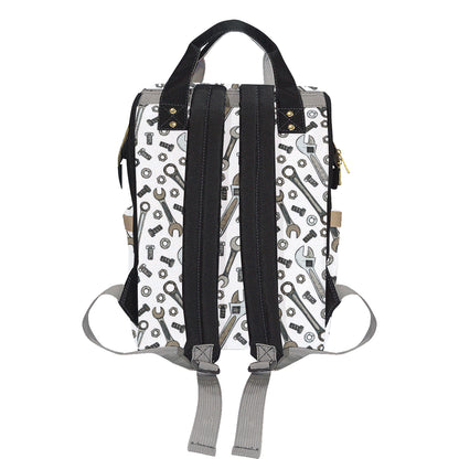 Mechanic Pattern Print Design 03 Diaper Bag Backpack