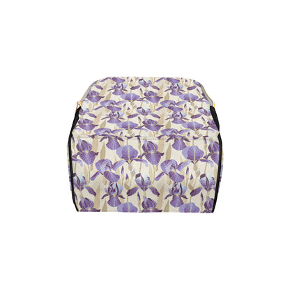 Iris Pattern Print Design IR02 Diaper Bag Backpack