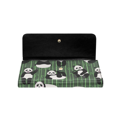 Panda Pattern Print Design A04 Women's Trifold Wallet