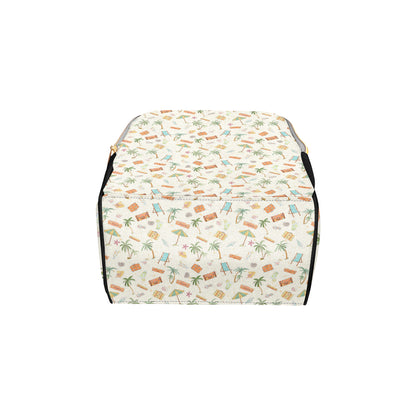 Beach Themed Pattern Print Design 05 Diaper Bag Backpack