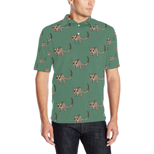 Sugar Glider Pattern Print Design 01 Men Polo Shirt