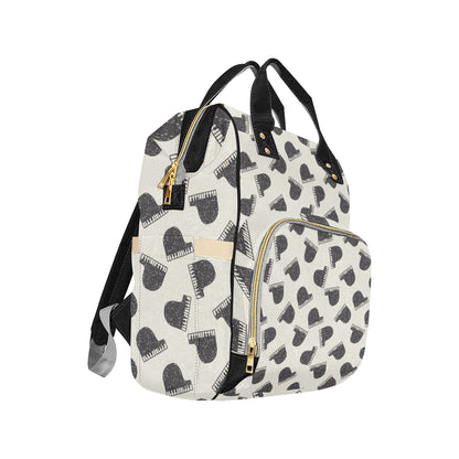 Piano Pattern Print Design 04 Diaper Bag Backpack