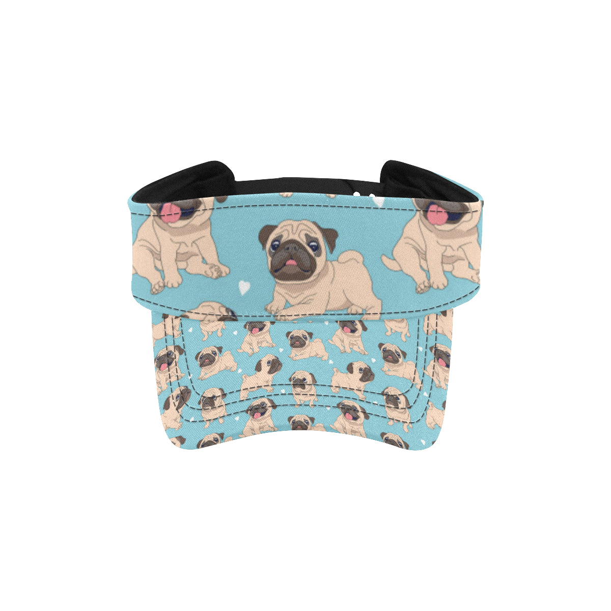 Pug Pattern Print Design A03 Unisex Sun Visor