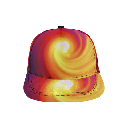 Vortex Twist Swirl Flame Themed Snapback Cap