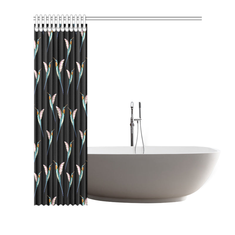 Hummingbird Pattern Print Design 06 Shower Curtain