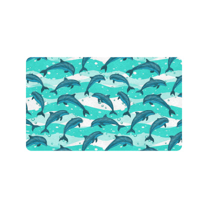 Dolphin Design Print Pattern Rubber Doormat