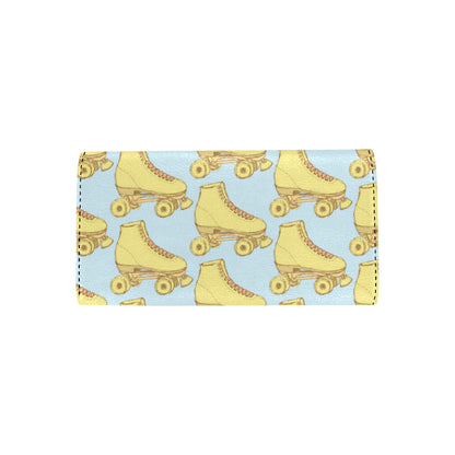 Roller skate Pattern Print Design A03 Women's Trifold Wallet