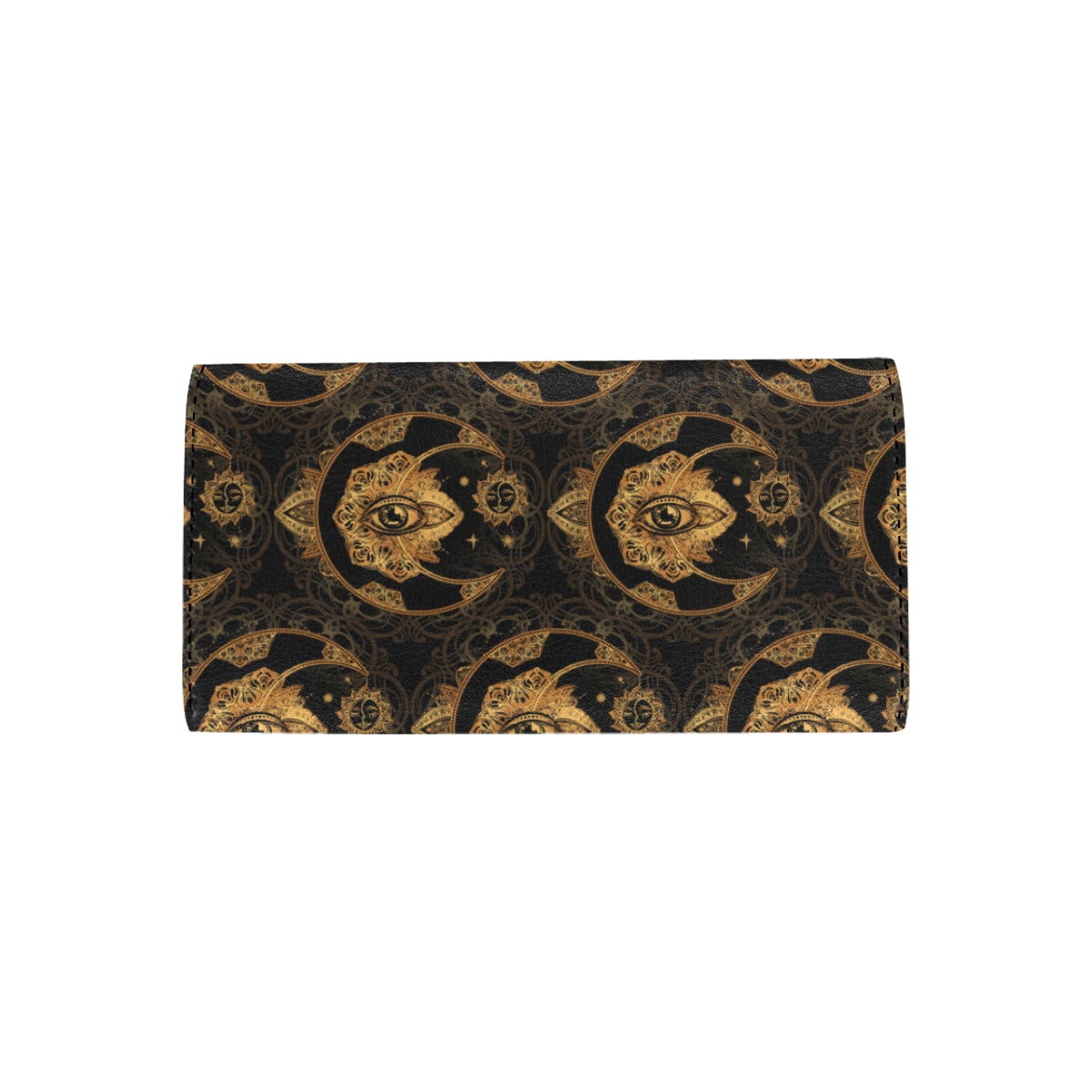 Sun Moon mandala Third eye Women's Trifold Wallet