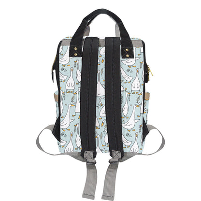 Goose Pattern Print Design 03 Diaper Bag Backpack