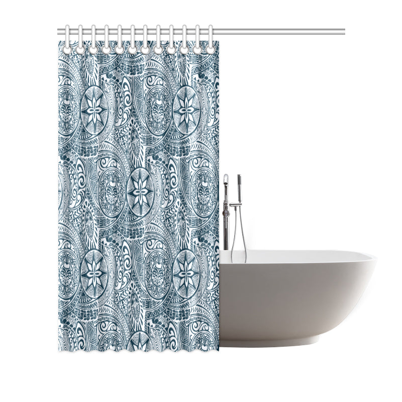 Polynesian Pattern Print Design A03 Shower Curtain