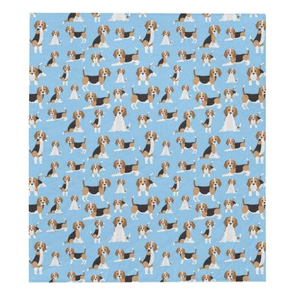 Beagle Pattern Print Design 03 Premium Quilt