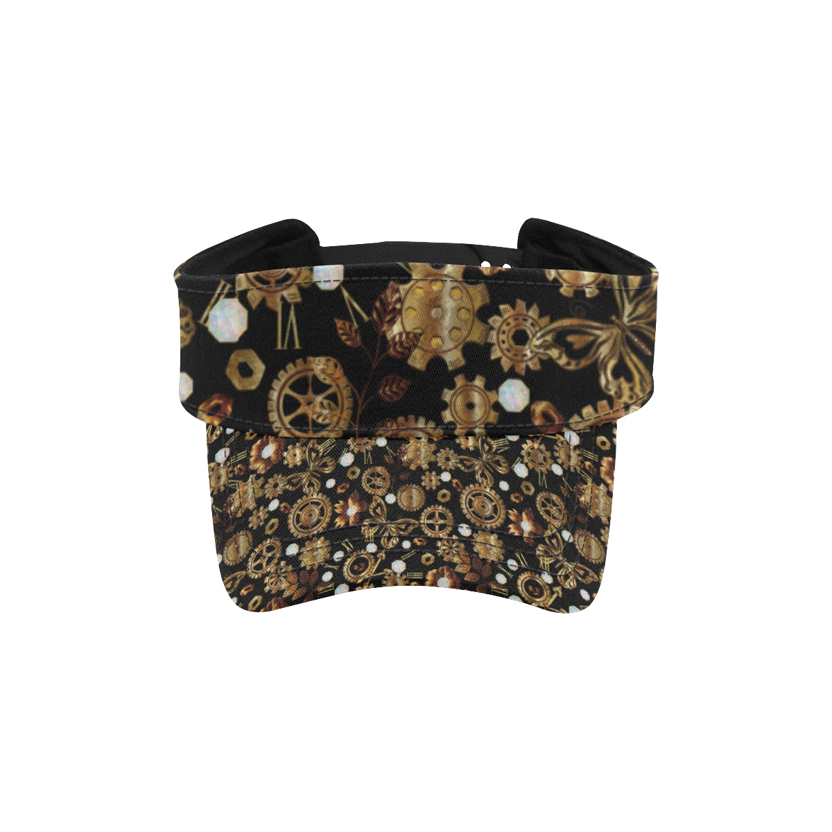 Steampunk Butterfly Design Themed Print Unisex Sun Visor