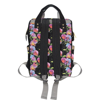 Peony Pattern Print Design PE012 Diaper Bag Backpack