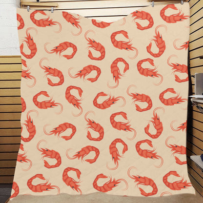 Prawn Pattern Print Design 02 Premium Quilt