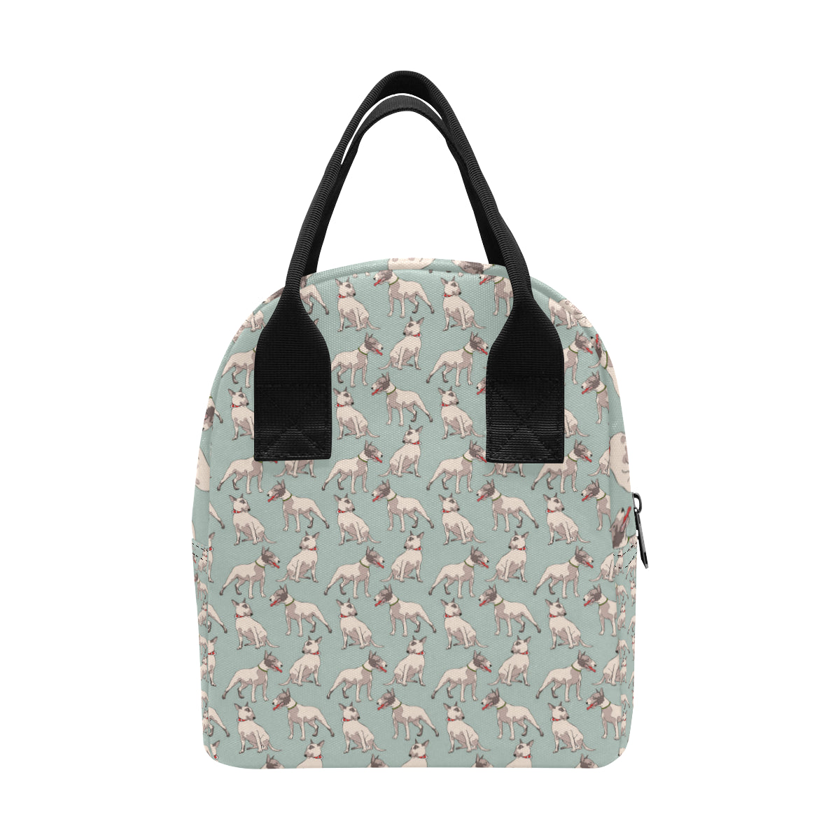 Bull Terrier Cute Print Pattern Insulated Lunch Bag