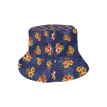 Hawaiian Themed Pattern Print Design H02 Unisex Bucket Hat