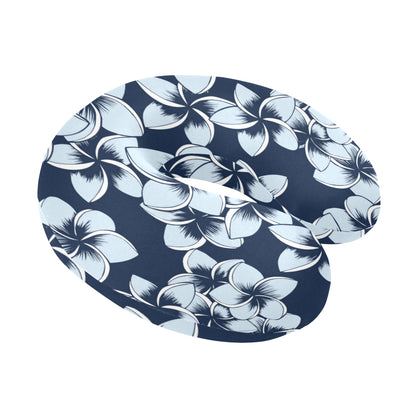 Plumeria Pattern Print Design A02 U-Shaped Travel Neck Pillow