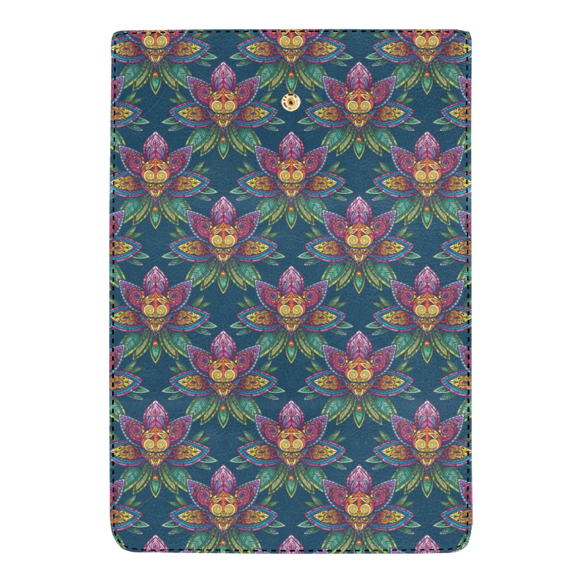 lotus Boho Pattern Print Design LO04 Women's Trifold Wallet