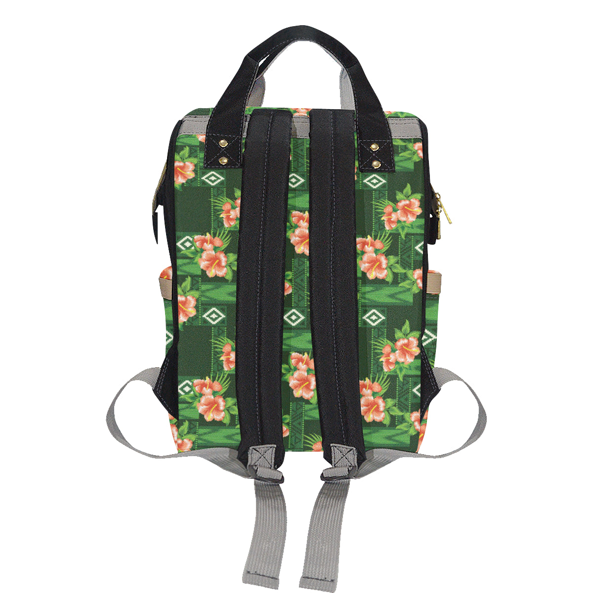 Hibiscus Pattern Print Design HB05 Diaper Bag Backpack