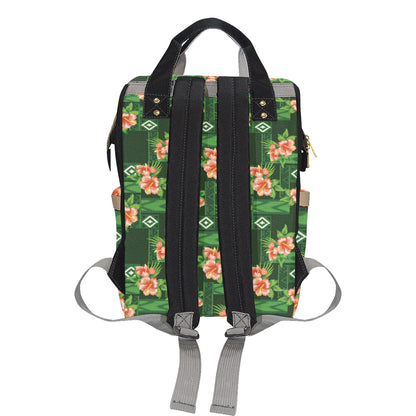 Hibiscus Pattern Print Design HB05 Diaper Bag Backpack