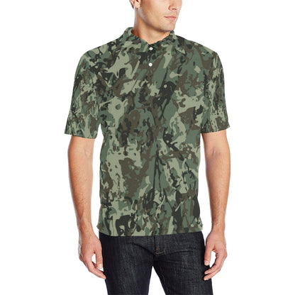 Camouflage Pattern Print Design 06 Men Polo Shirt