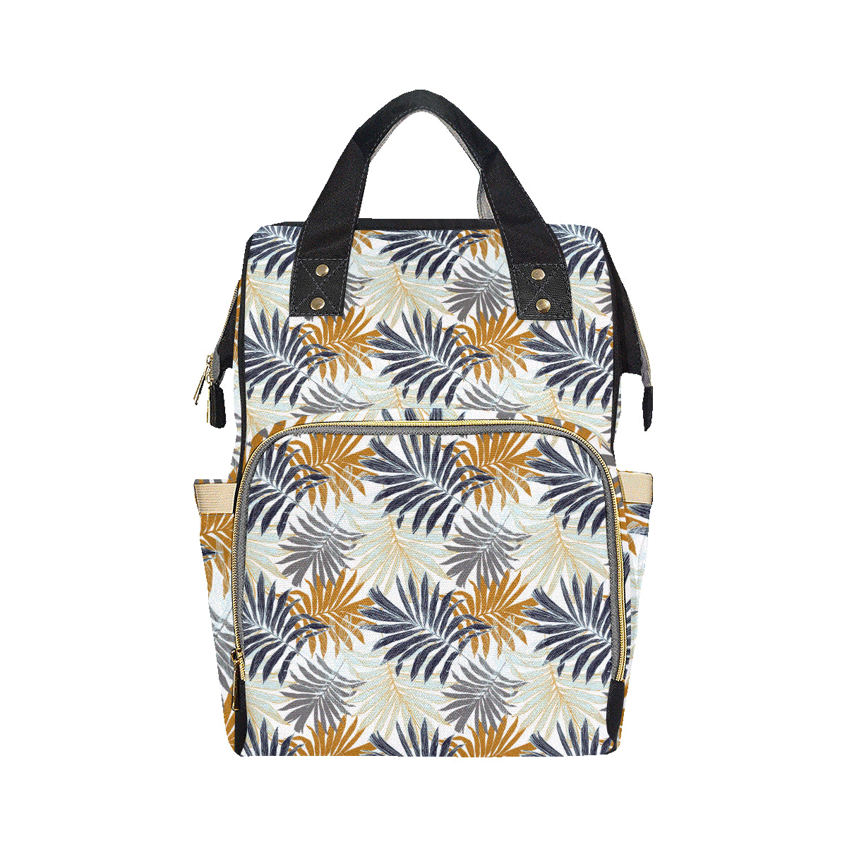 Colorful Tropical Palm Leaves Diaper Bag Backpack