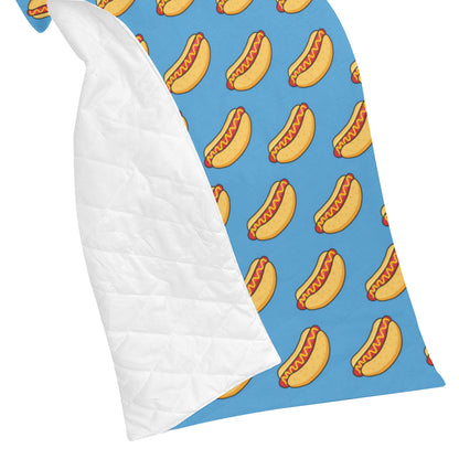 Hot Dog Pattern Print Design 02 Premium Quilt