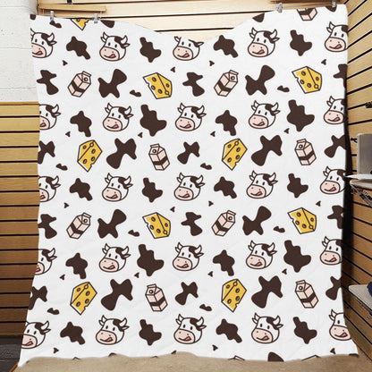 Cow Pattern Print Design 06 Premium Quilt