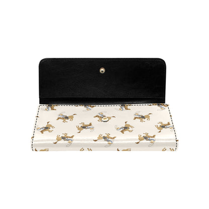 Cowboy Pattern Print Design 01 Women's Trifold Wallet