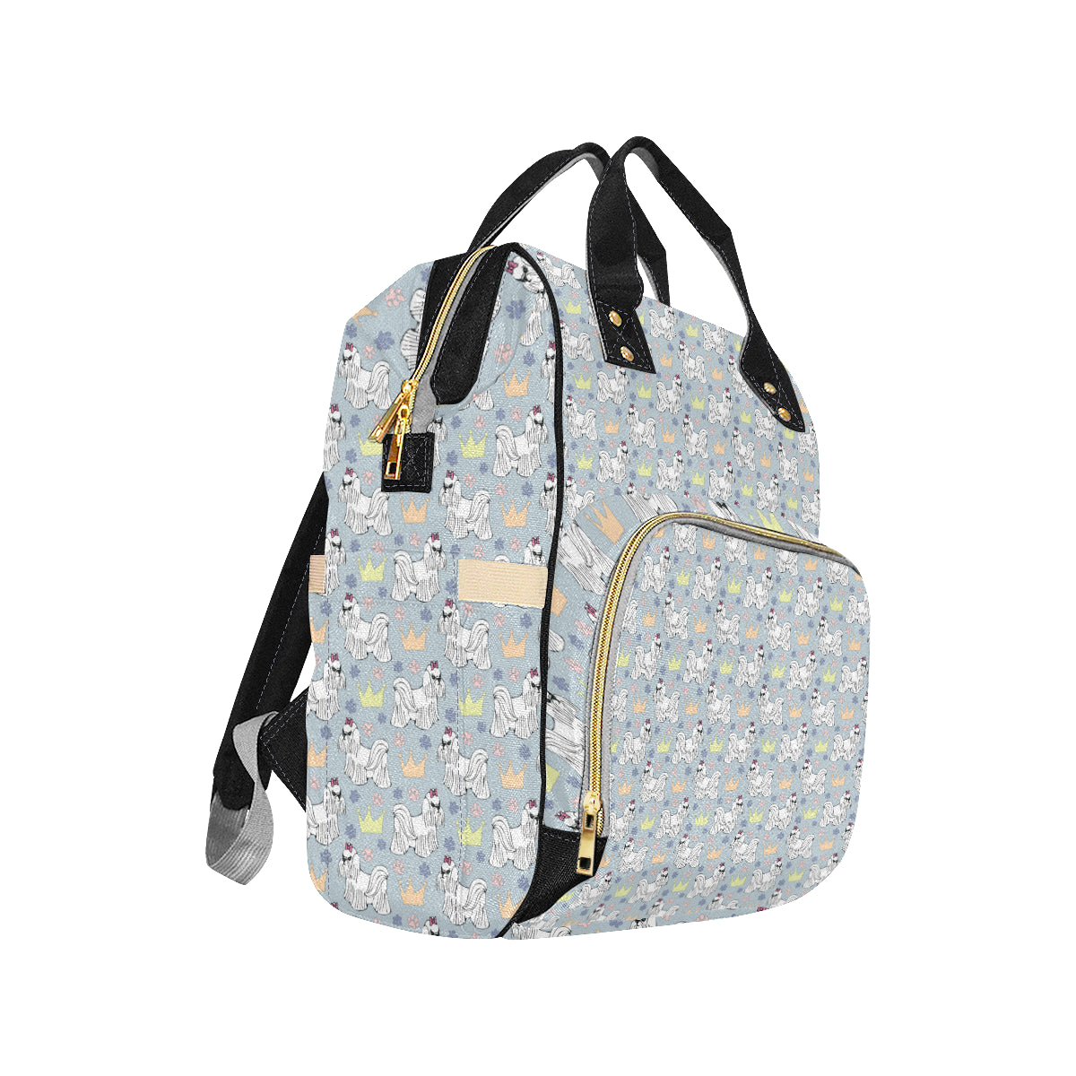 Maltese Pattern Print Design 04 Diaper Bag Backpack