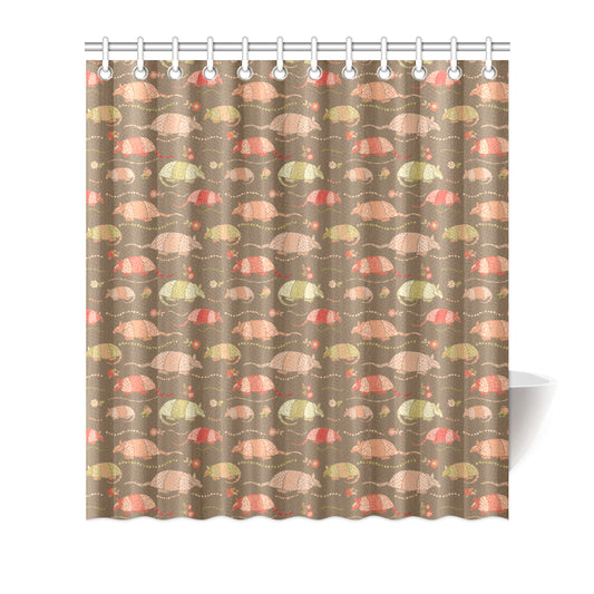 Armadillo Pattern Print Design 04 Shower Curtain