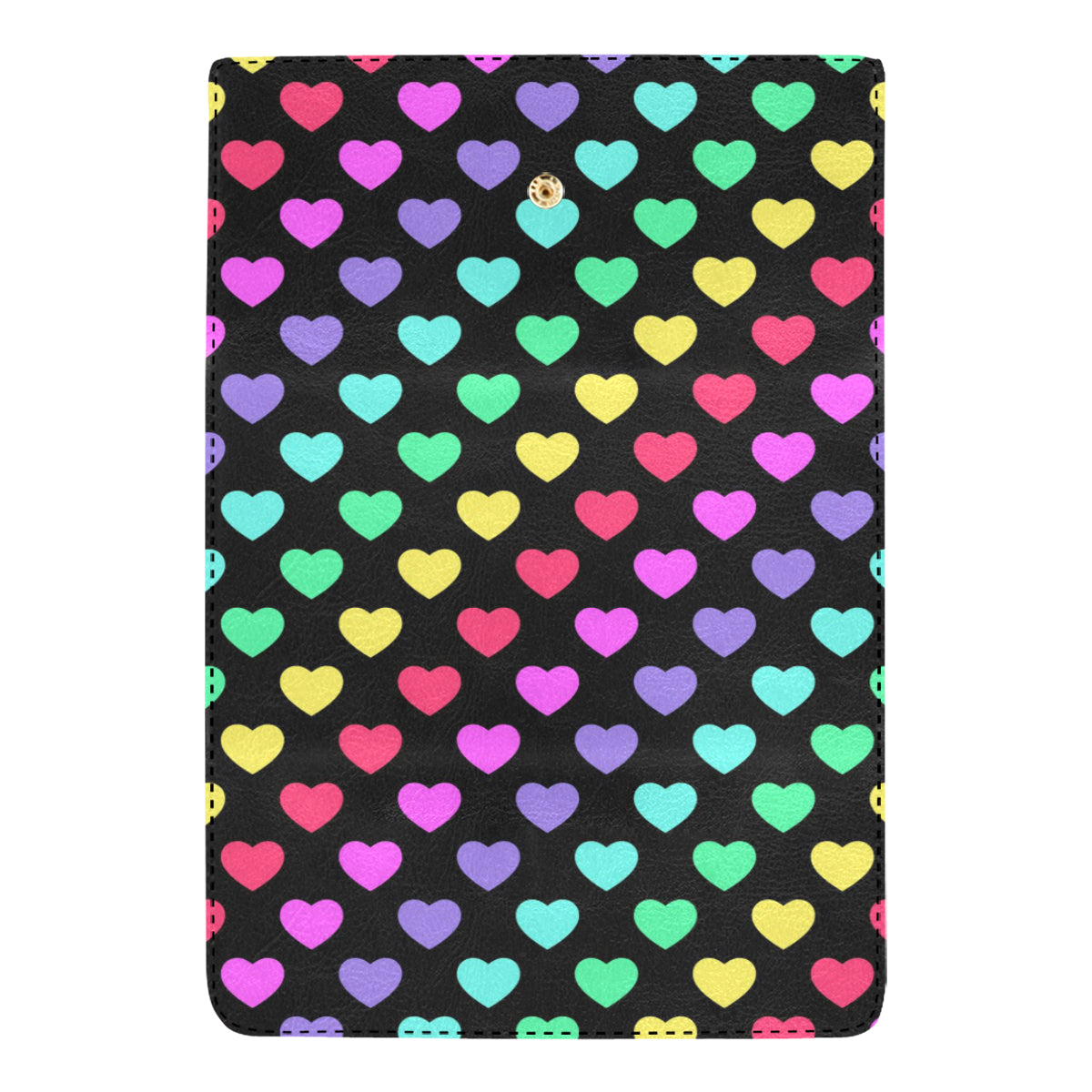 Heart Rainbow Pattern Print Design HE02 Women's Trifold Wallet